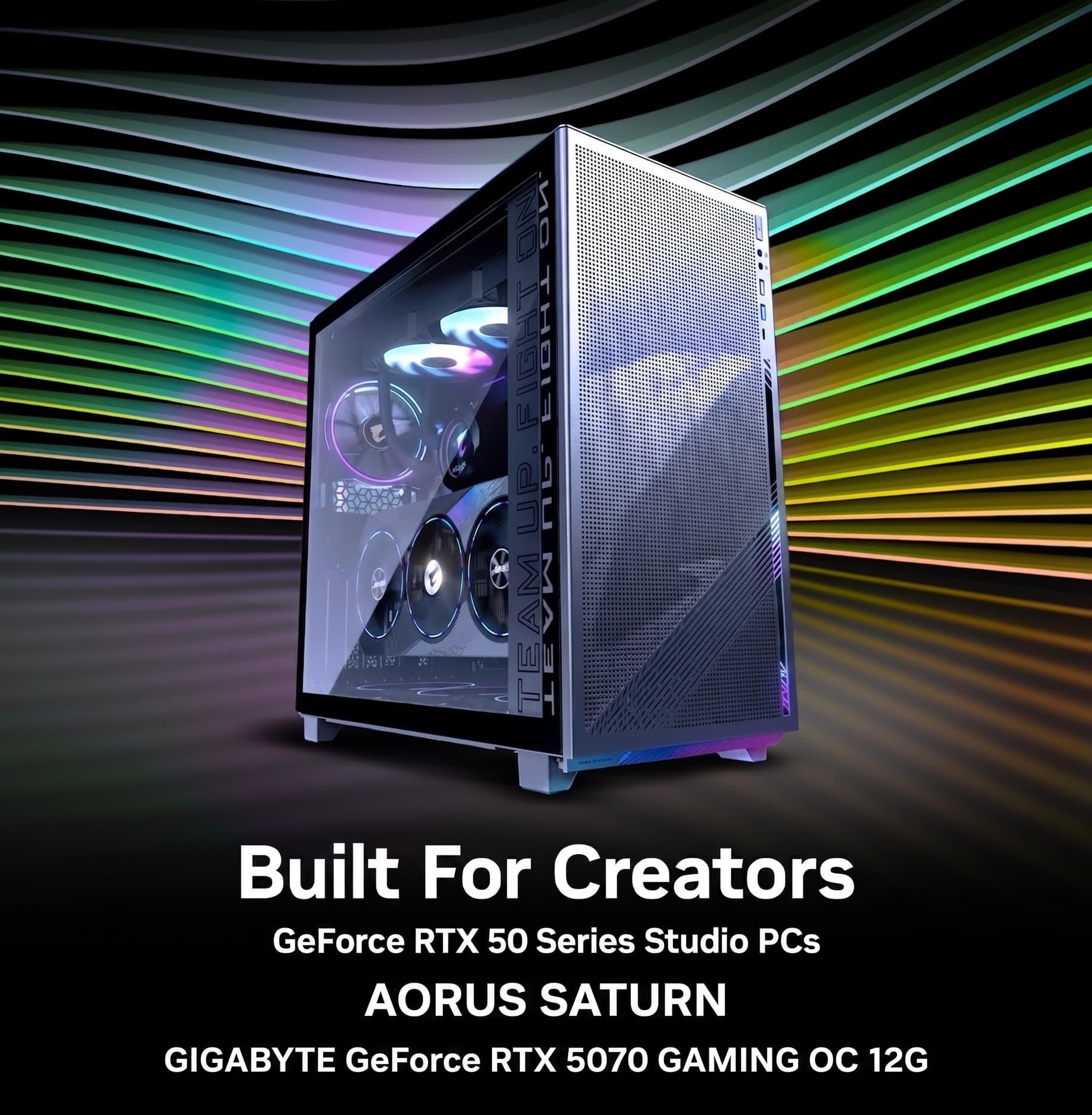 AORUS SATURN Prebuilt Gaming PC with Gigabyte GeForce RTX 5070 GAMING OC 12GB GPU